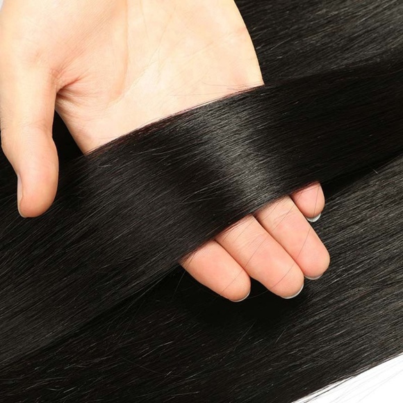 3 bundle Straight Virgin Hair+ 4x4 Lace Closure